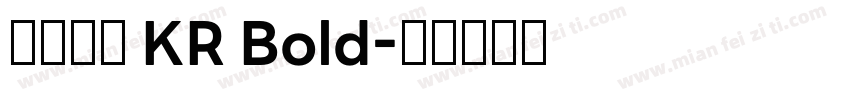 有愛鋭方 KR Bold字体转换